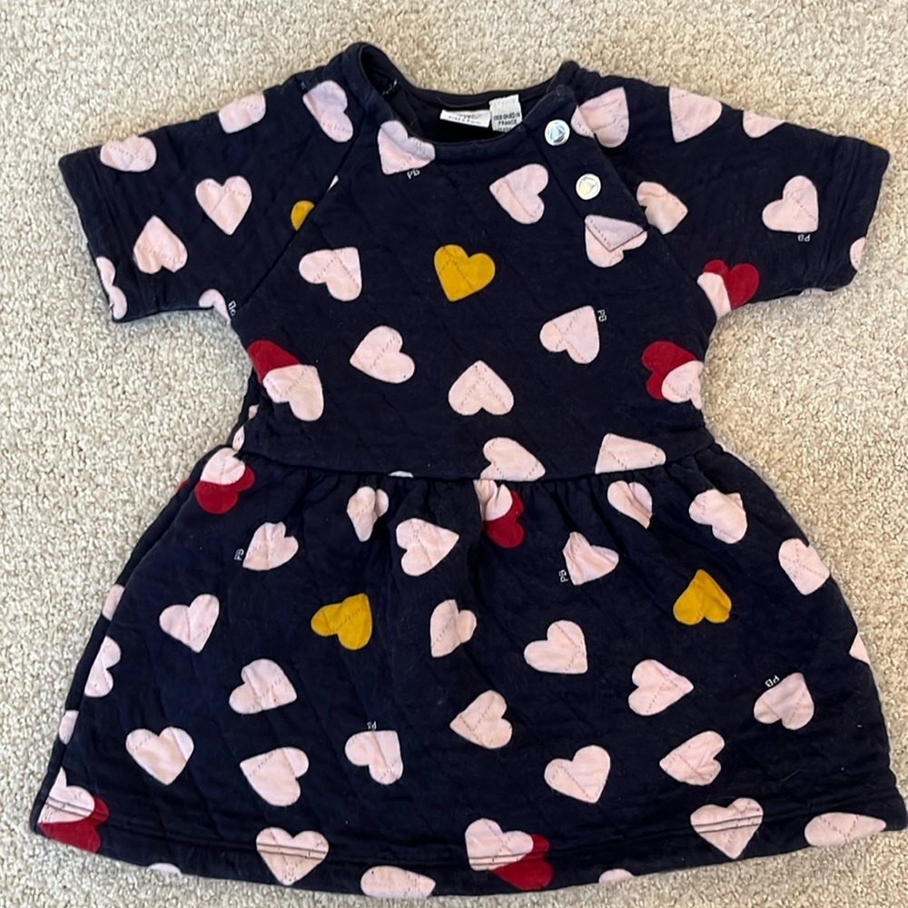 Petit Bateau Heart Dress - 3 ans